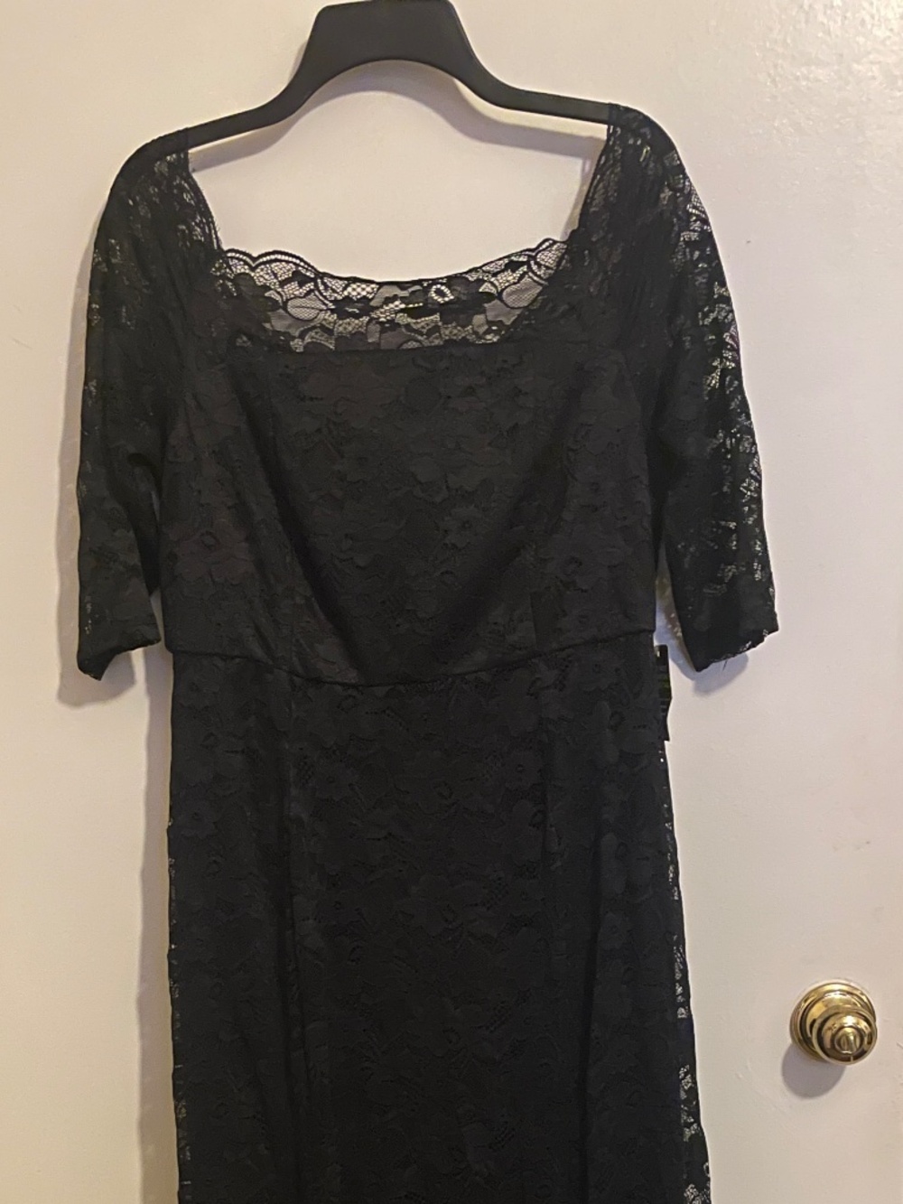 Torrid Long Black Lace Off-Shoulder Gown